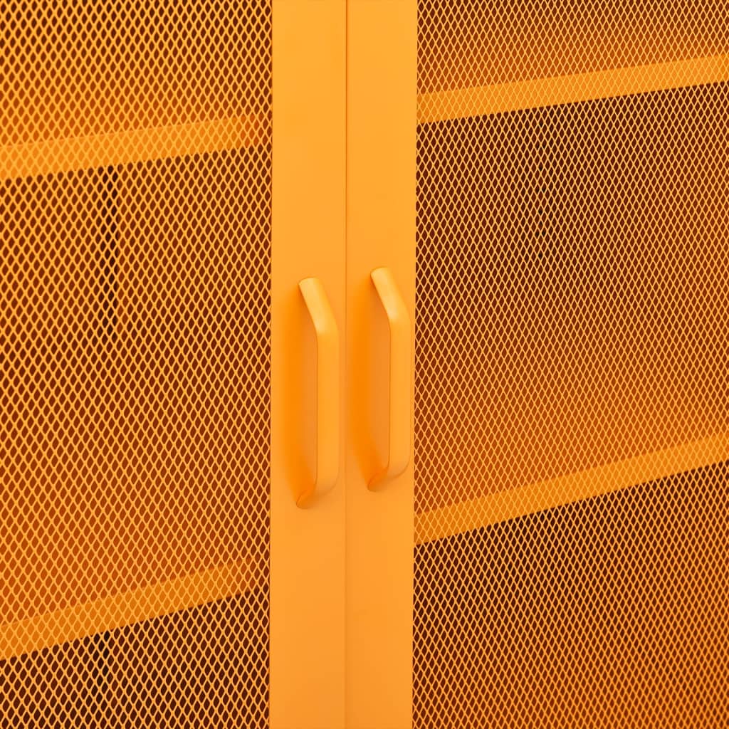 Storage Cabinet Mustard Yellow 80x35x101.5 cm Steel
